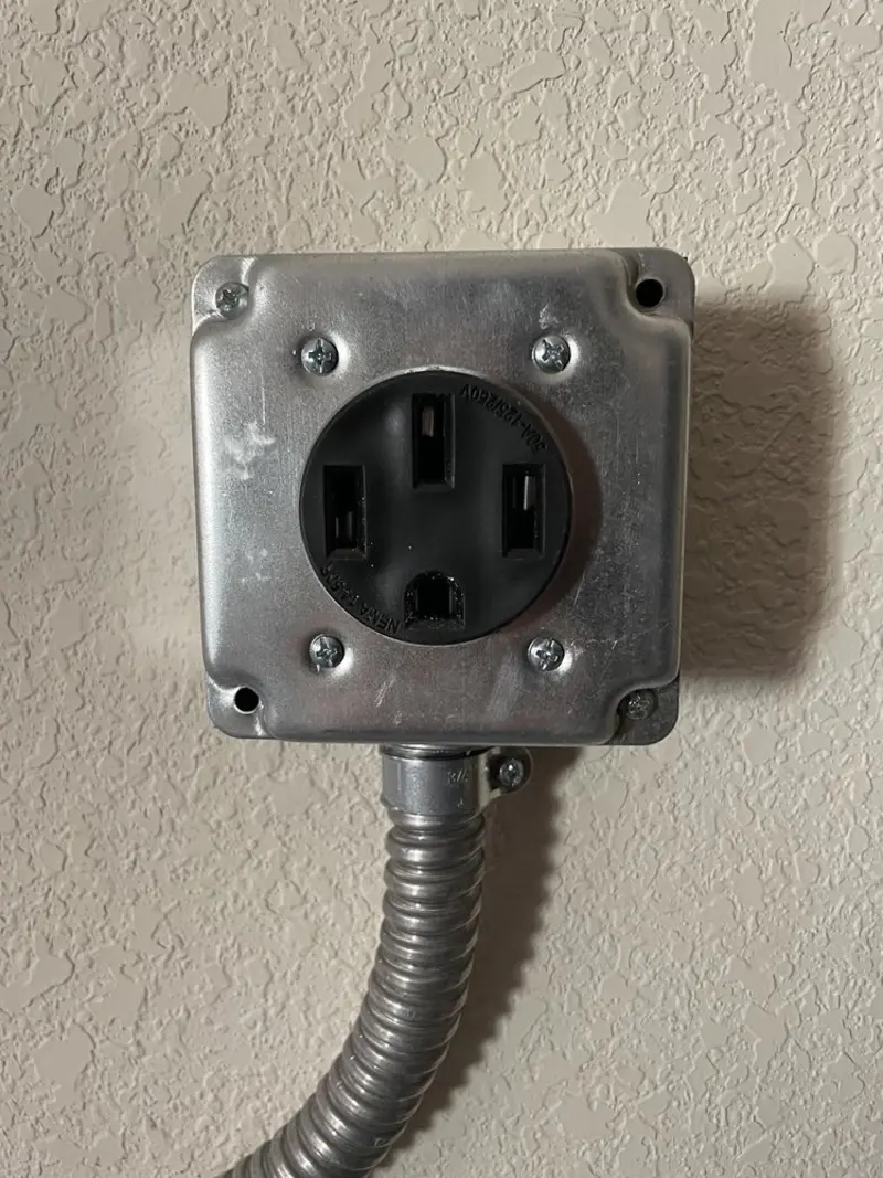 NEMA 14-50 outlet installed for Smart Home Electrical in Steger